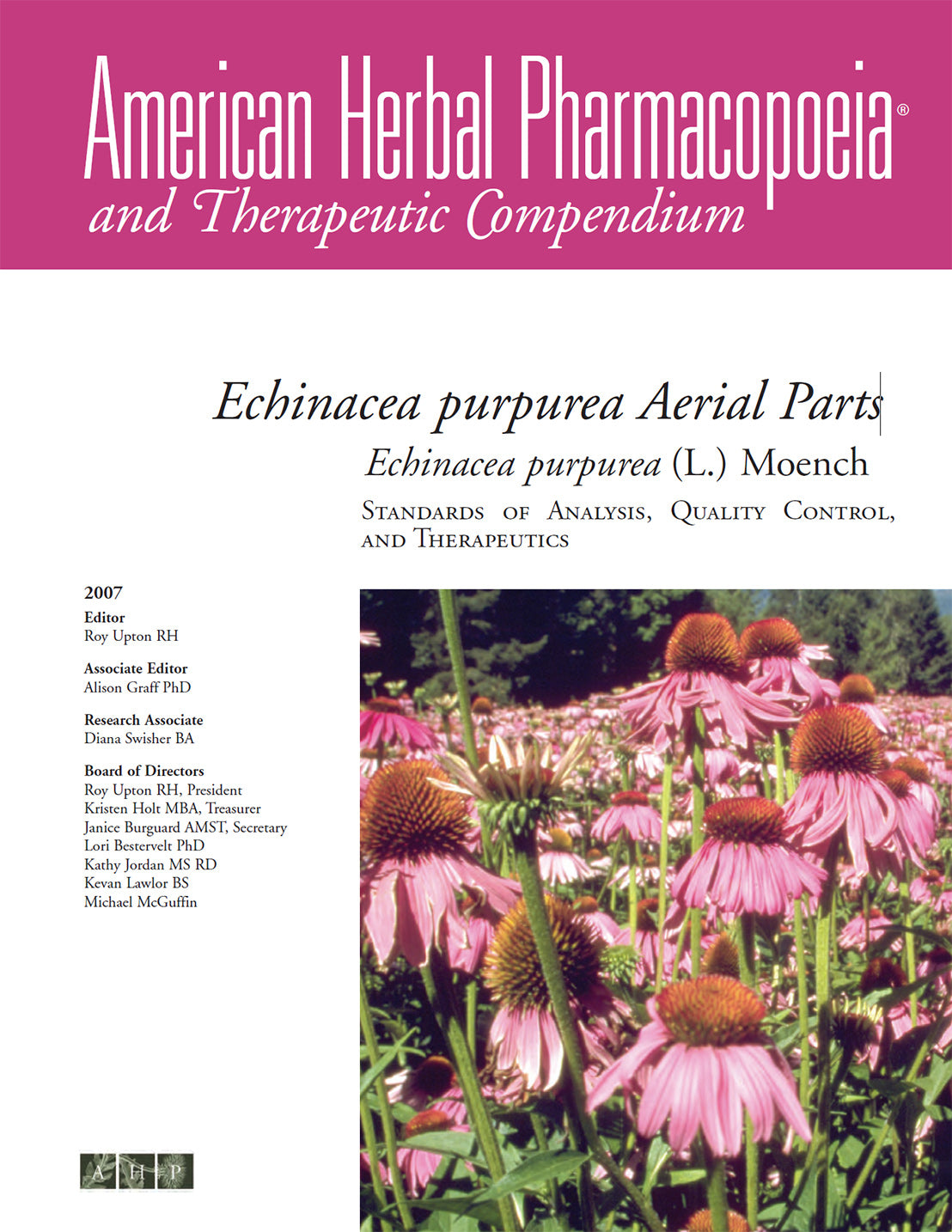 Echinacea purpurea Aerial Parts – American Herbal Pharmacopoeia®