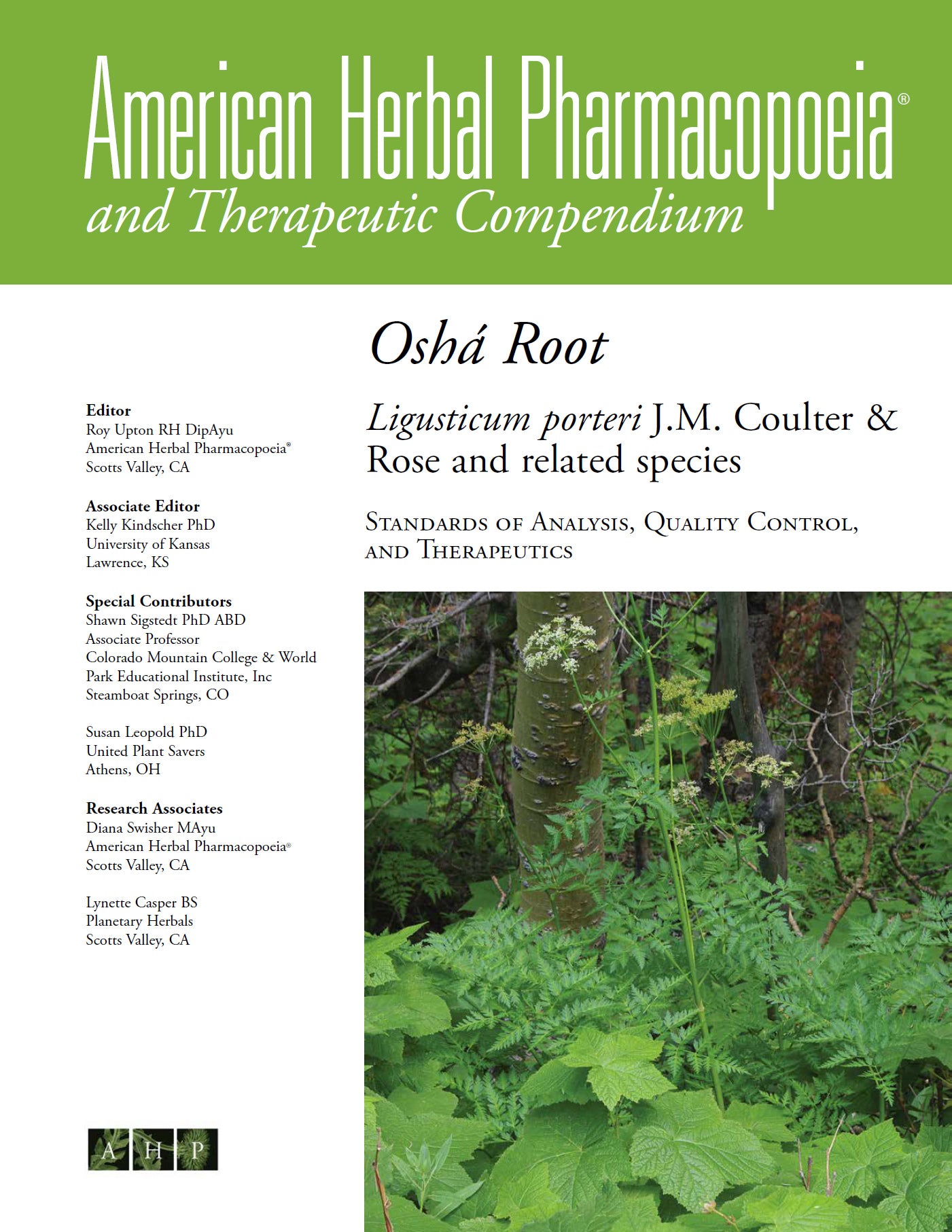 osha plant seeds Osha Root – American Herbal Pharmacopoeia®